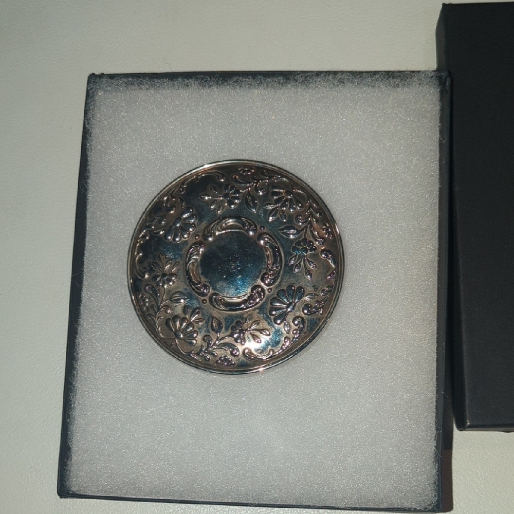 Silver Floral Antique Mirror